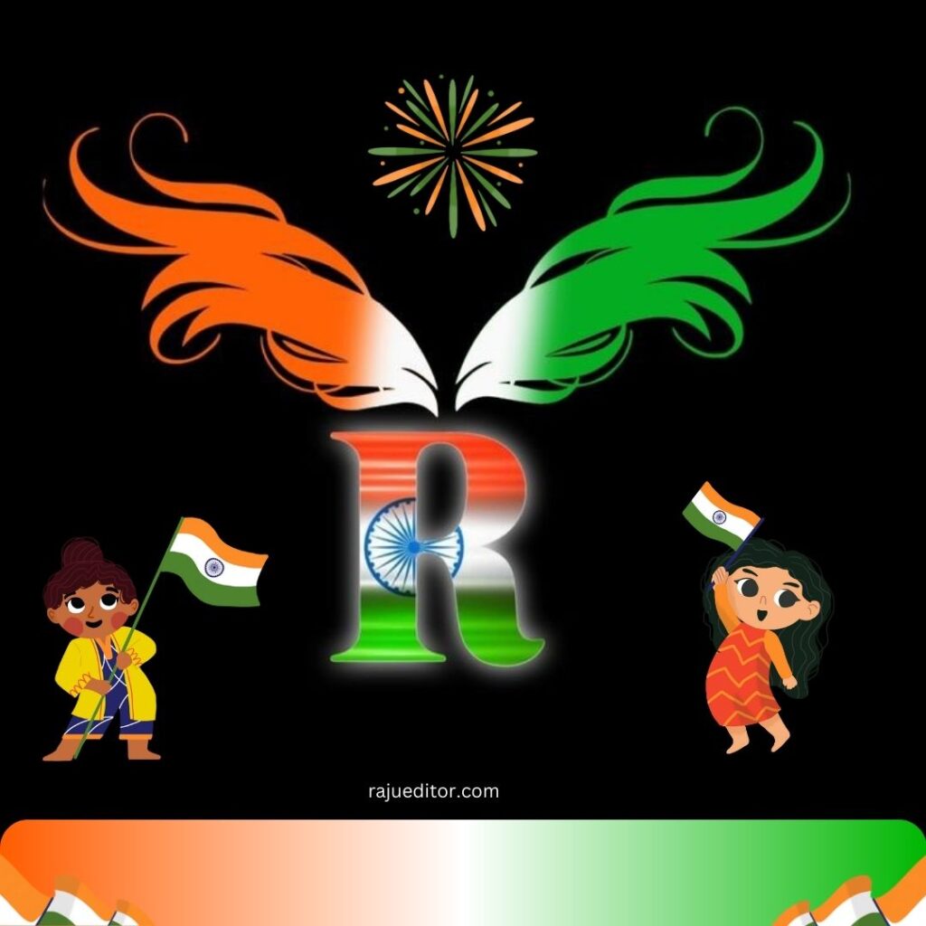 R Name Art Indian Flag Dpz, 15 August Independence Day, 26 January Republic Day