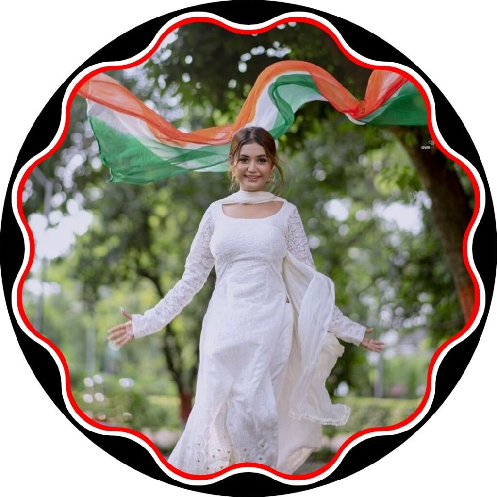 Tiranga Indian Flag Girl Dp For Whatsapp