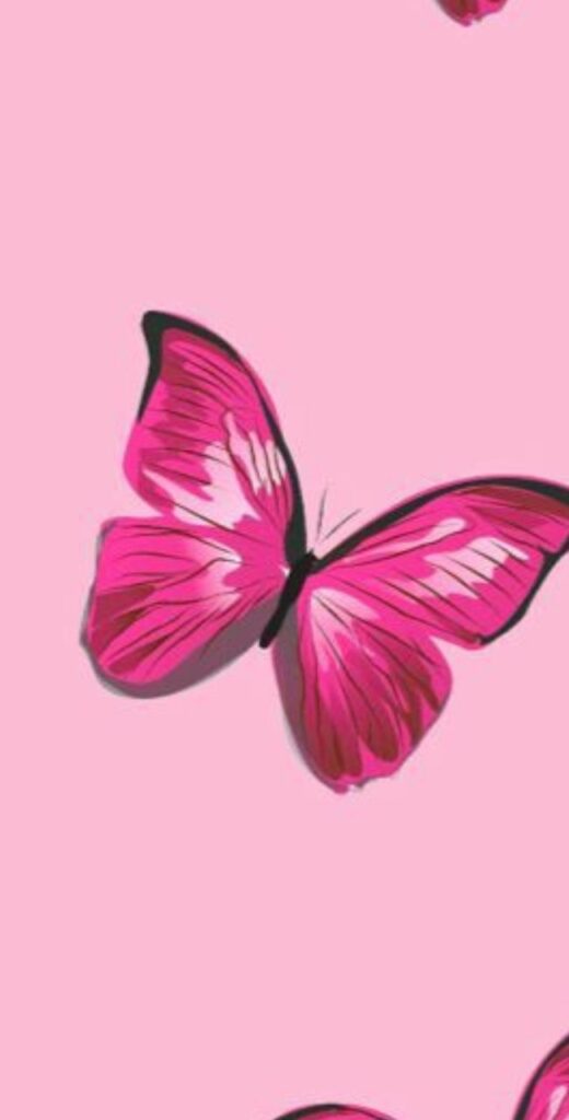 Butterfly Wallpaper Pink