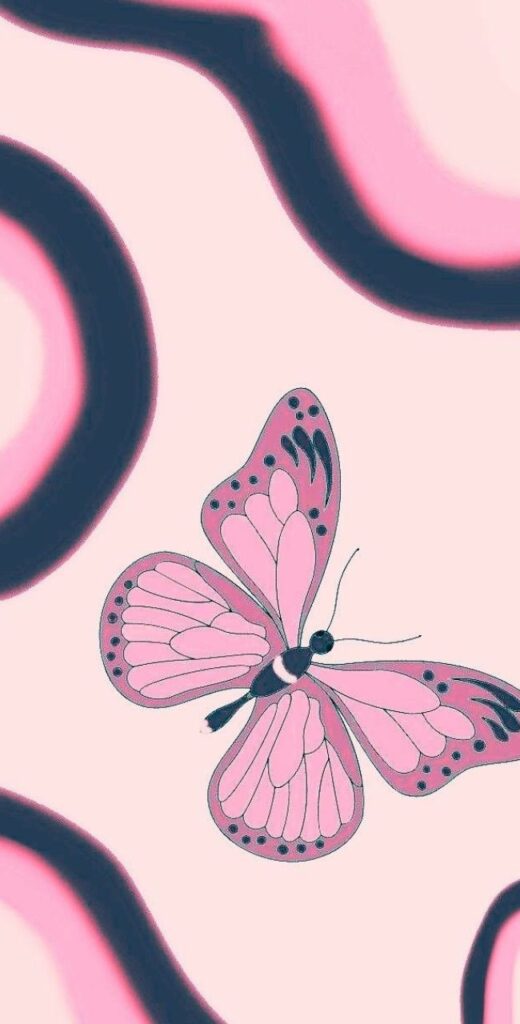 Pink Butterfly Wallpaper Aesthetic