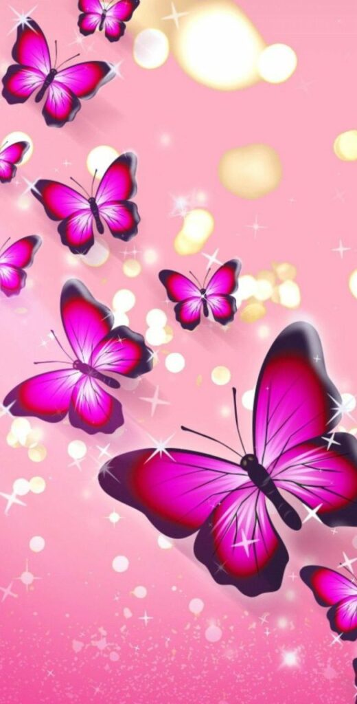 Wallpaper Butterfly Pink